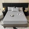 Soft Thick Latex Ice Silk Fitted Sheet Set Queen Cool Down Bed Sheet and Pillowcase Washable Machine Summer Cooling Mat for Bed