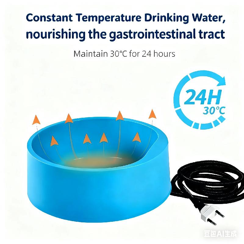 Pet Constant Temperature Heated Drinking Bowl Cat Dog Water Bowl Heated Drinking Dispenser For Dog Cat Chicken Duck Feeding Tool