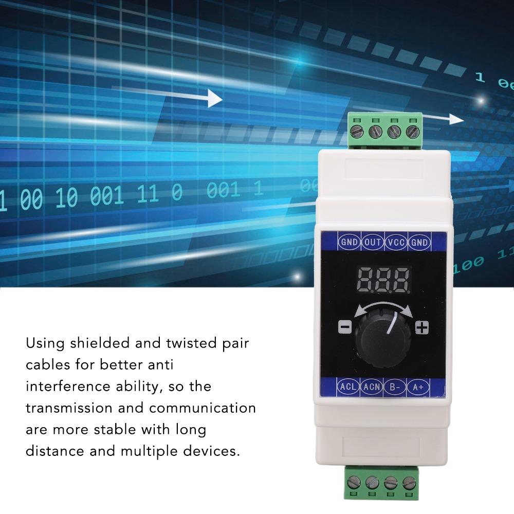 RS485 Current Signal Generator 24V Power Digital Display Current Analog Generator Rail Installation 4-20mA DC Current Simulator