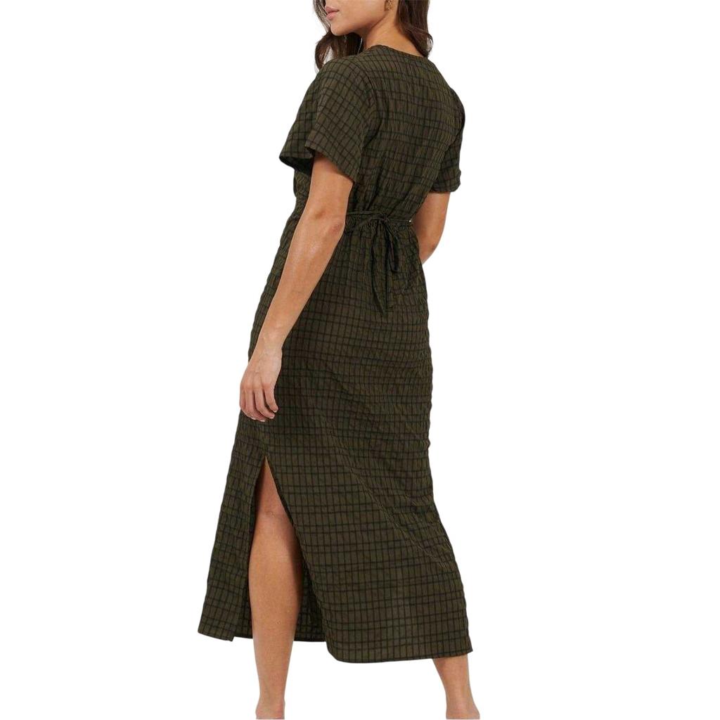 Brave Soul Womens/Ladies Tie Back Short-Sleeved Midi Dress