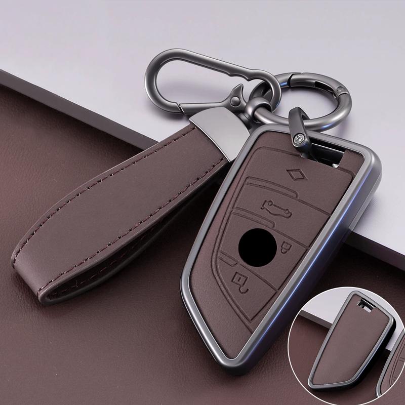 Styling Mouldings Alloy Style Car Key Case Cover Shell For Bmw F20 G20 G30 X1 X3 X4 X5 G05 X6 X7 G11 F15 F16 G01 G02 F48 Accesso