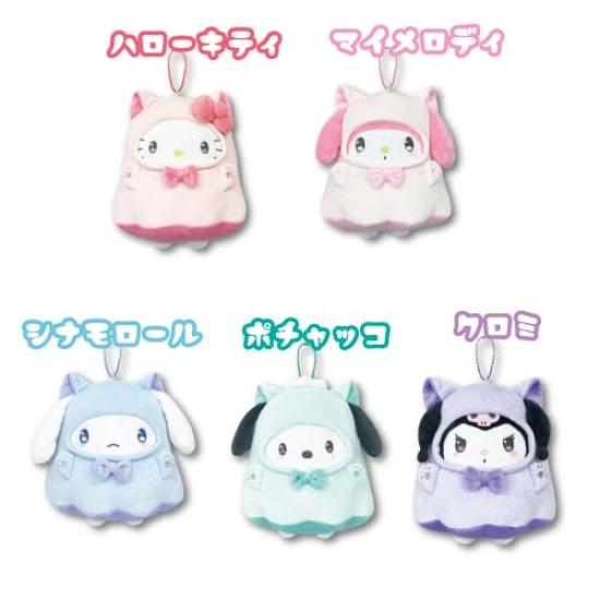 Hatayama Shoji Sanrio Halloween Big Pouch, Cat Ghost Kuromi, Approx. 18cm Long, 63203173