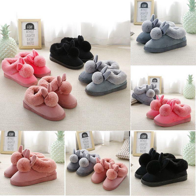 Cozy Women Bunny Rabbit Plush Slippers With Soft Antiskid Sole For Winter Warmth