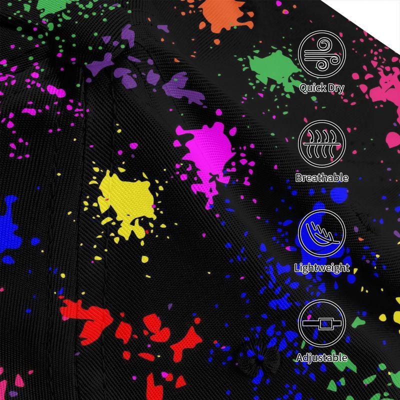 Colorful Paint Splatter Art Snapback Hat for Men Women Hip Hop Style Baseball Cap Adjustable Trucker Sun Hat