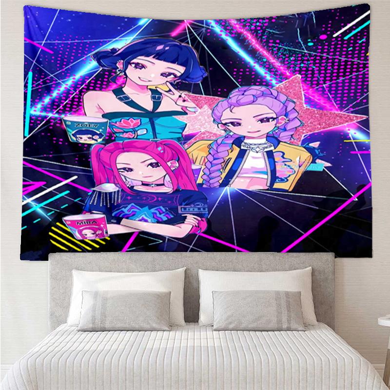 Superhero kpop Friends Adventure Tapestry Hanging for Bedroom,Livingroom, Playroom,Decor Art Room Wall Tapestry Holiday and Birthday Gifts