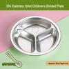 Sweet Elegant 304 Stainless Steel Kids Divided Anti-drop Plate