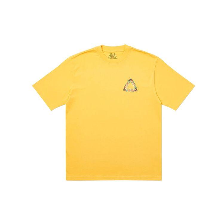 Palace Tri-Pumping Graphic Short Sleeve T-Shirt Unisex Tops Yellow PAL-SS20-96