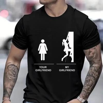 Zabawne koszulki Męskie Damskie Letnia Koszulka Top Krótki Rękaw Wspinaczka Górska Graficzna Koszulka Moda Codzienna Damska Odzież Prezent