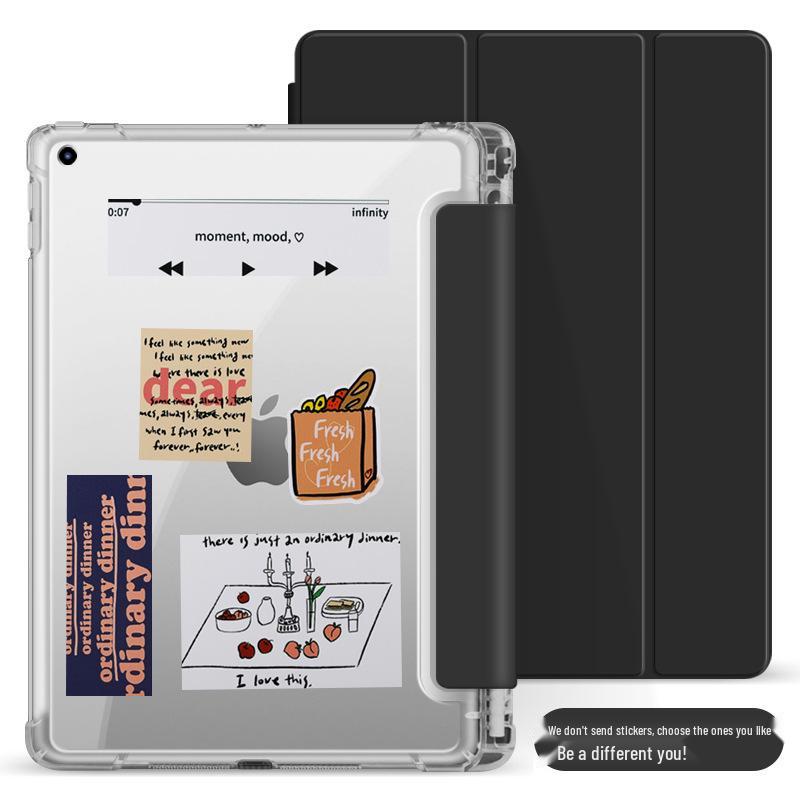 Acrylic Protective Case for Apple iPad 10.2/10.9/11 with Left Pen Slot and TPU Soft Edge