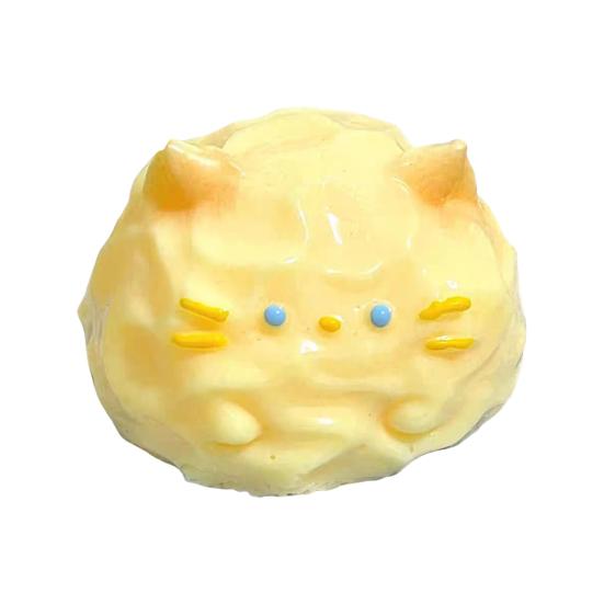 

Dog Cat Dessert Squeeze Toy Stress Relief Pet Animal Shape Dessert Sensory Fidget Toy Slow Rising Hand Relaxation Decompression Stress Ball жовтий
