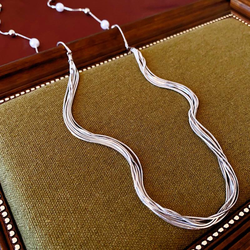 French Pearl Multi-Layer Necklace: Elegant, Versatile Fashion Accessory with Unique Design