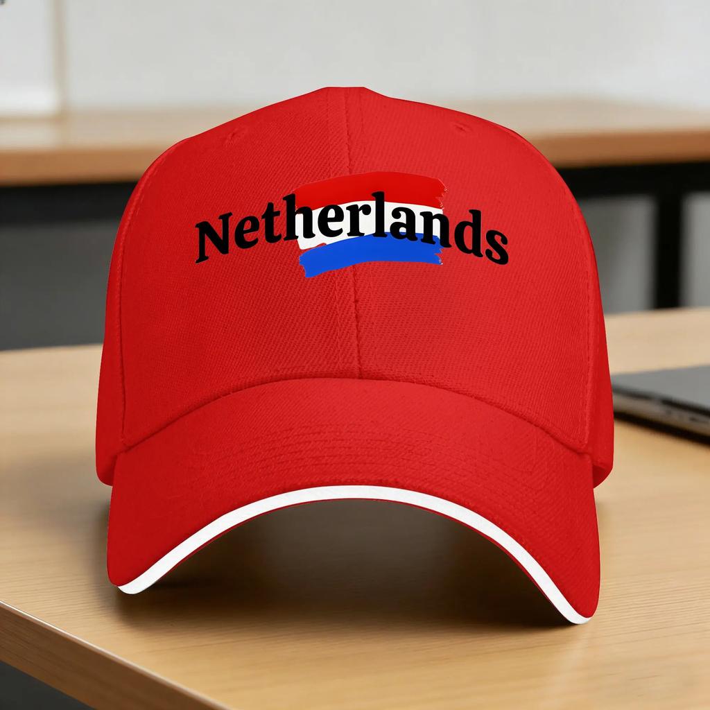 Netherlands Dutch Flag  Casual Baseball Cap  Running Hippie Trucker Hat Summer High Quality Women Unisex Vintage Snapback Cap