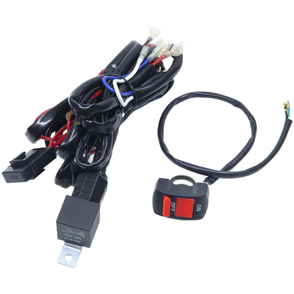 12V 24V Kit Headlight Harness For Work Light Wide Compatibility Direct Plug-in Connectors Slow-blow Fuse Protection For Car