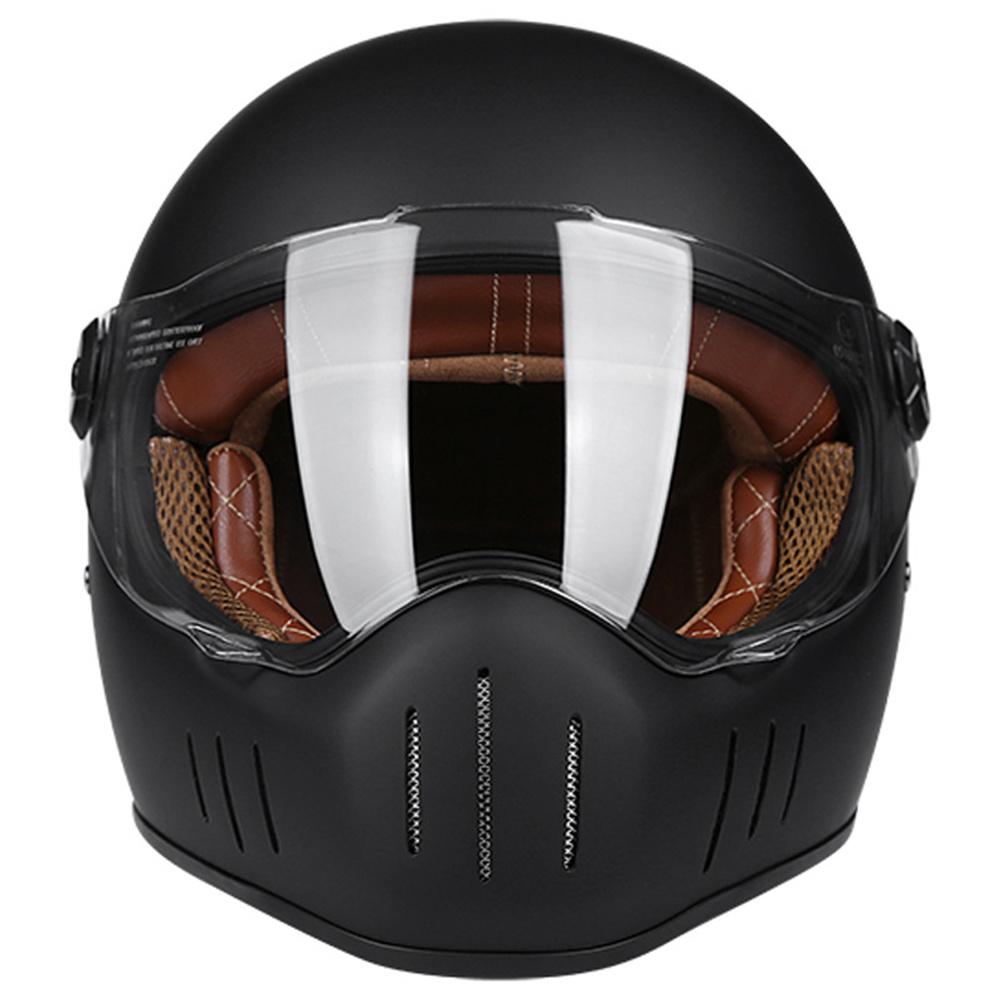 New Motorcycle Racing Full Face Motorbike Riding Helmet Chopper Style Dirt Bike Helm Retro Lightweight Cafe Racer Casque DOT ECE