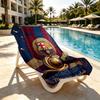 Barcelona FC Soccer Print Beach Towel Design, Soft, Lightweight. for Home Bathroom, Spa, Pool, Yoga, Surfing, Camping, Gift for Family, Friend