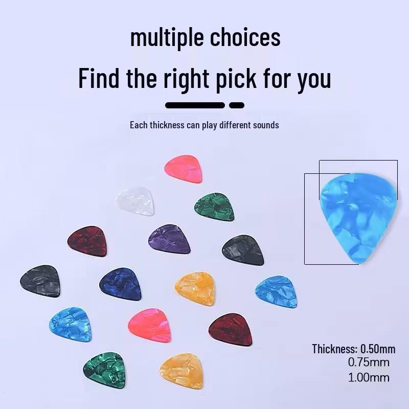 Heart-Shaped Guitar Plectrum Box with Adhesive Triangle Clip and Effects Pedal Accessories