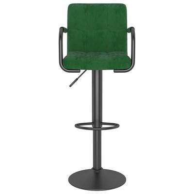 Bar Stool Dark Green Velvet