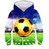 Hoodies 3d Print Football Nets Sweatshirts Boys Girls Unisex Hooded Fashion Sweatshirts Kids Long Sleeves Clothes Coat