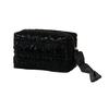 Cotton Makeup Bag Zipper Closure Large Capacity Cosmetic Pouch Cotton Check Lining Small Items Makeup Case