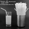ShuangTong Biodegradable Black PLA Straws, Individually Wrapped for Beverages, Juice, Milk, and Tea, 100-Pack