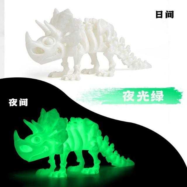 3D Printed Triceratops Rex Figurine – Full Jointed Movable Dinosaur Model, Realistic Desktop Decoration & Birthday Gift