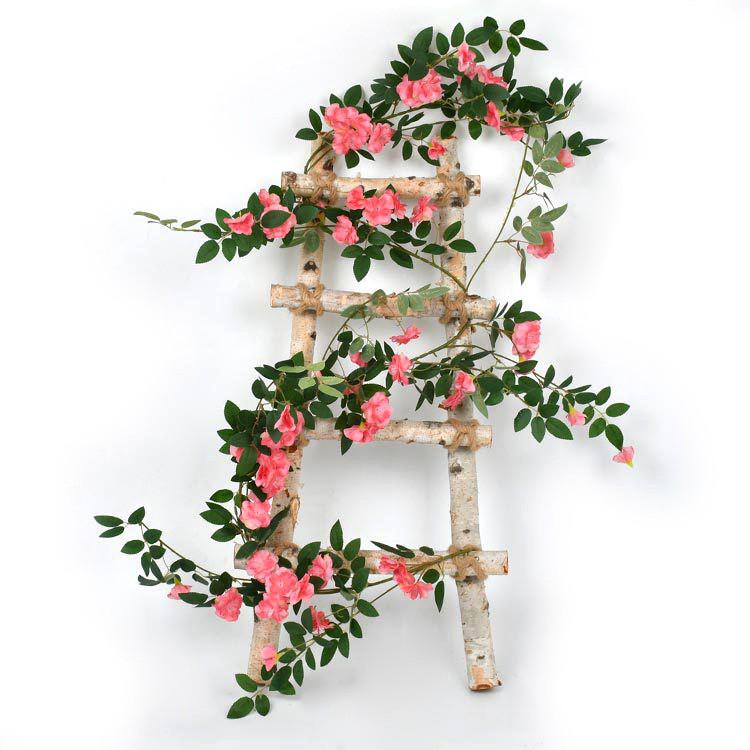 Artificial Silk Rose Vine for Ceiling or Pipe Decoration