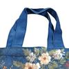 Quilted Tote Bag Book Floral Design Purse Vintage Shoulder Bag for Women for Teacher Students School College Work Travel Gym