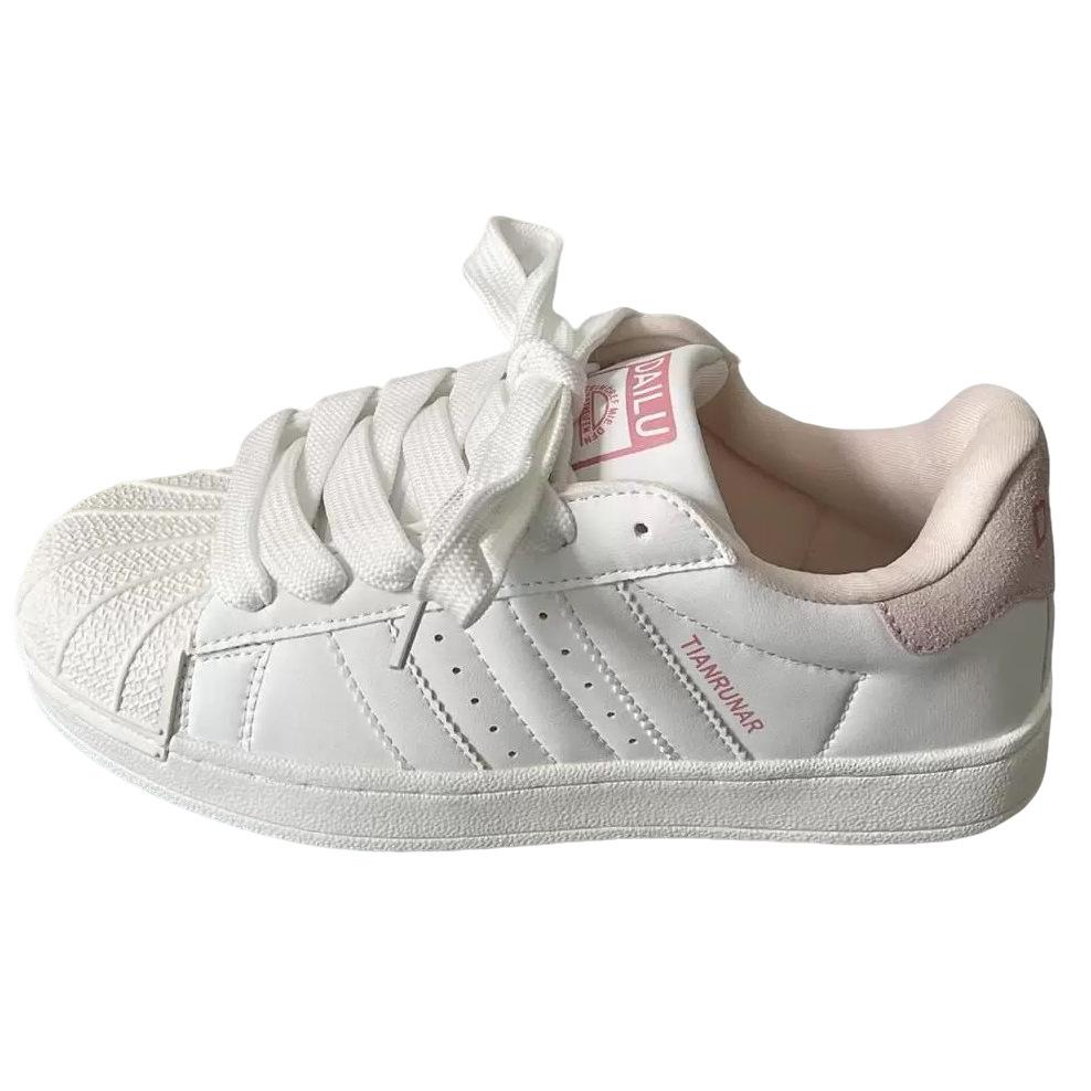 Niche Korean Version of Shell Head White Shoes Women's Ins Tide 2025 New Versatile Breathable Student Leisure Sports Shoes