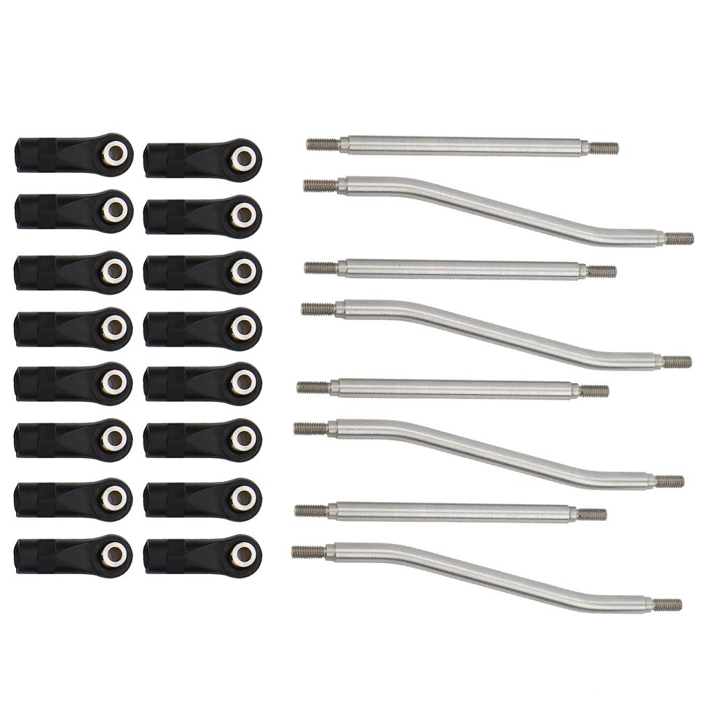 8Pcs/Set RC Steering Link Rod End Stainless Steel Fit for Axial Capra AXI03004 Remote Control Car