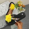 New Non-slip Platform Flip-flops Wear Fashion Wedges Sandals Female Summer National Style Flower Beach Slippers