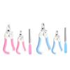 Stainless Steel Pet Nail Clippers Cats Dogs Small Large Sizes Blue Pink OPP Bag Carded Set