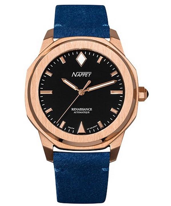 

Nappey Renaissance Золотисто-розовый и белый автоматические часы NY41-BD2M-3B4A 200M Унисекс