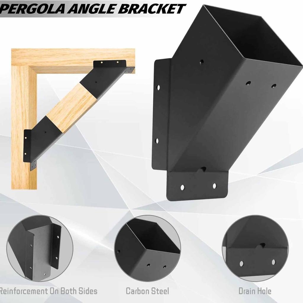 Outdoor Gazebo Corner Support Bracket Heavy Duty Steel Frame Connector for Patio Canopy Shelter Replacement Parts