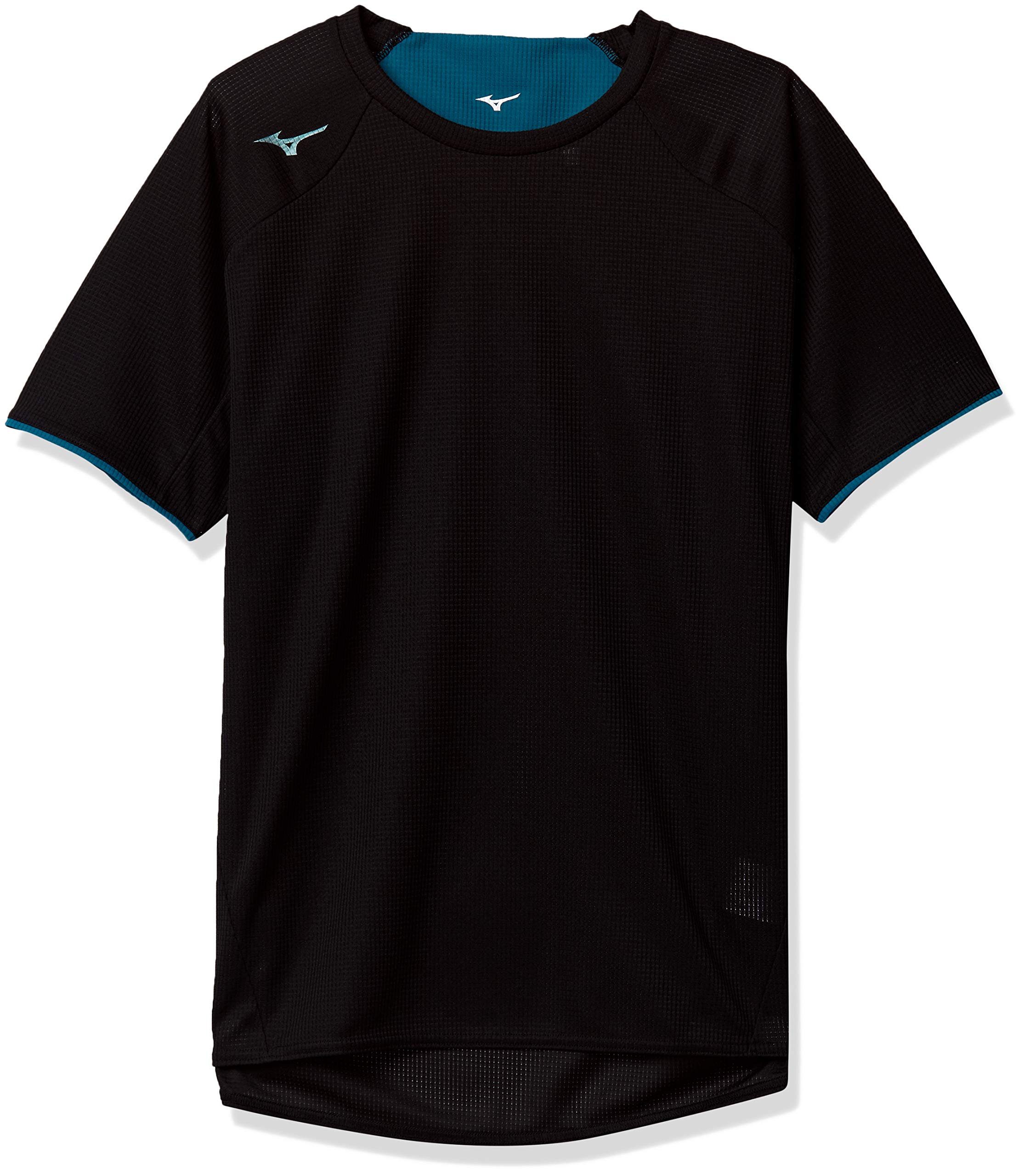 

Mizuno Dry Aeroflow Training Short Size S Men s T-Shirt, Sleeve, Sweat-Wicking, Quick-Drying, Breathable, Black, (32MA0021)