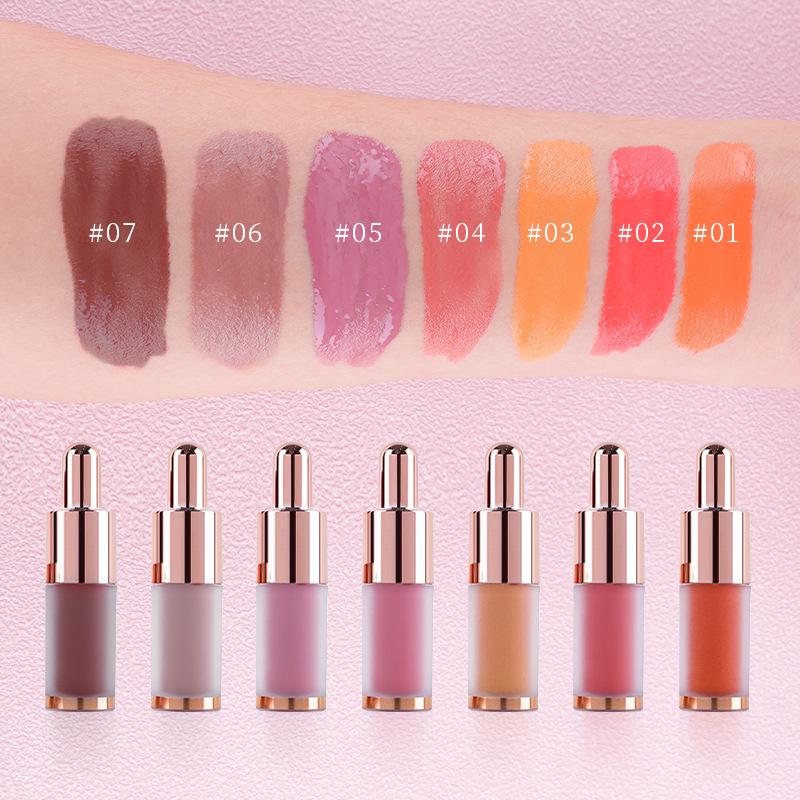 

No-logo liquid blush: natural, sheer, non-powdery, low saturation, pure, desirable, brightens skin, adds a pop of color. 3g