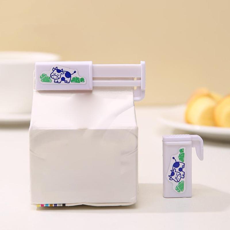 2Pcs/Pack Milk Sealing Clip Japanese Milk Carton Closure Clip Retractable Drink Box Snack Bag Fresh-Keeping Clip