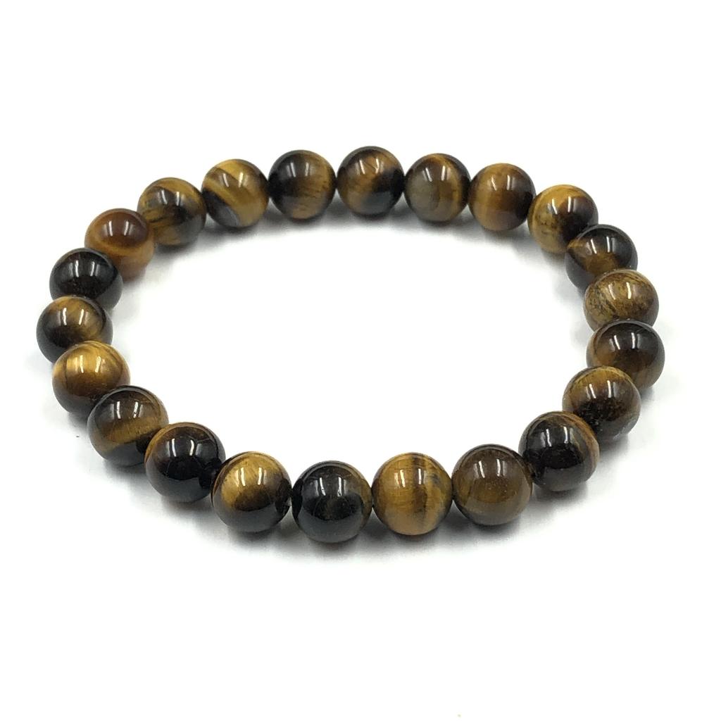 Natural Yellow Tiger's Eye Gemstone Beads Jewelry Handmade 8mm Beads Bracelet 7.5" Precious Gift For Her RBB-19