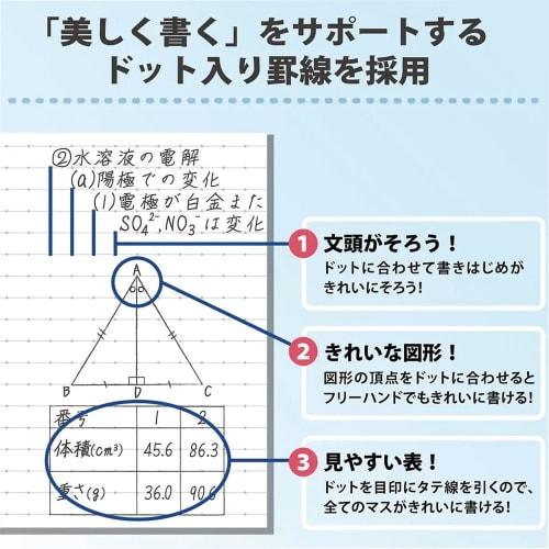 KOKUYO Campus Note Dotted Lines, Pack of 10 books in each color, B5 A-ruled, 40 sheets