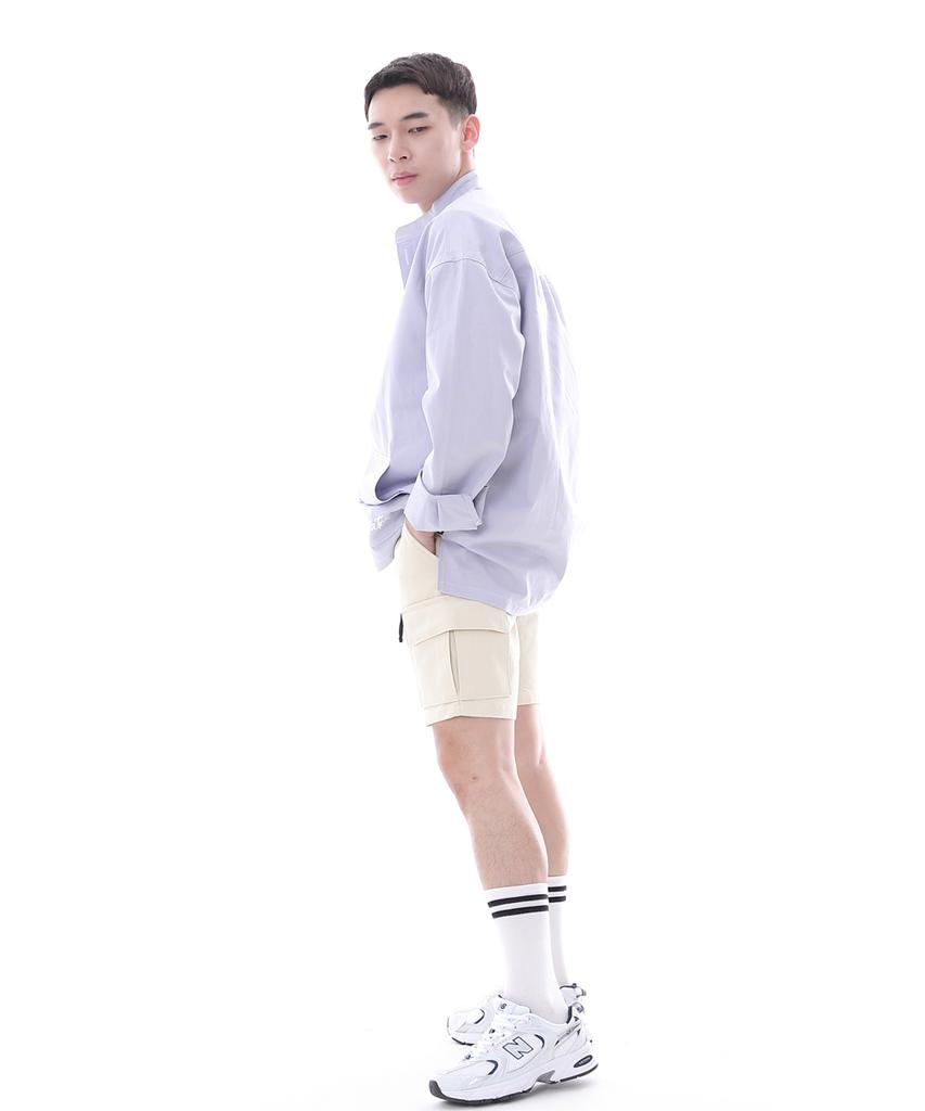 Seinteukeulu Comfortable Modern Cargo Shorts Cm-1200C Cream