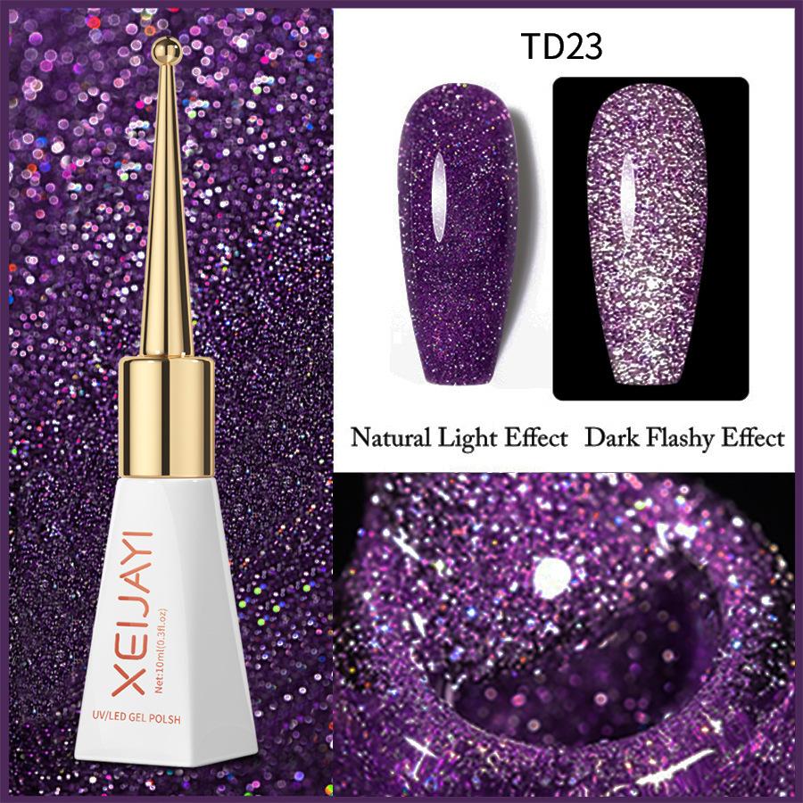 Multicolor Holographic Glitter Gel Polish Intense Sparkle 3D Diamond Shimmer Metallic Flash UV/LED Cured