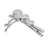 Metal Heart Hair Pin Sweet and Cool Style Silver Heart Design Girl Barrette Hair Side Clip for Decoration
