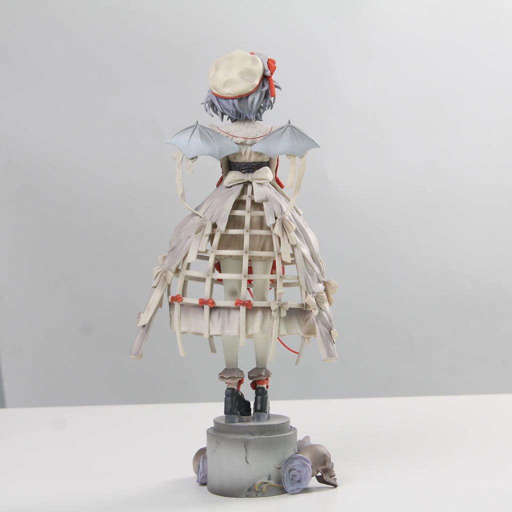 Anime Touhou Project Remilia Scarlet Figure Blood Bag Themed Short Hair Anime Statue Collectible Desktop Decor Model For Fans