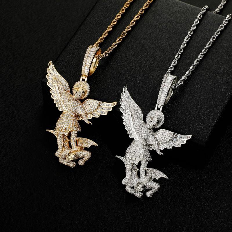 Angel Pendant Necklace Classic Unique Gold Plated Jewelry