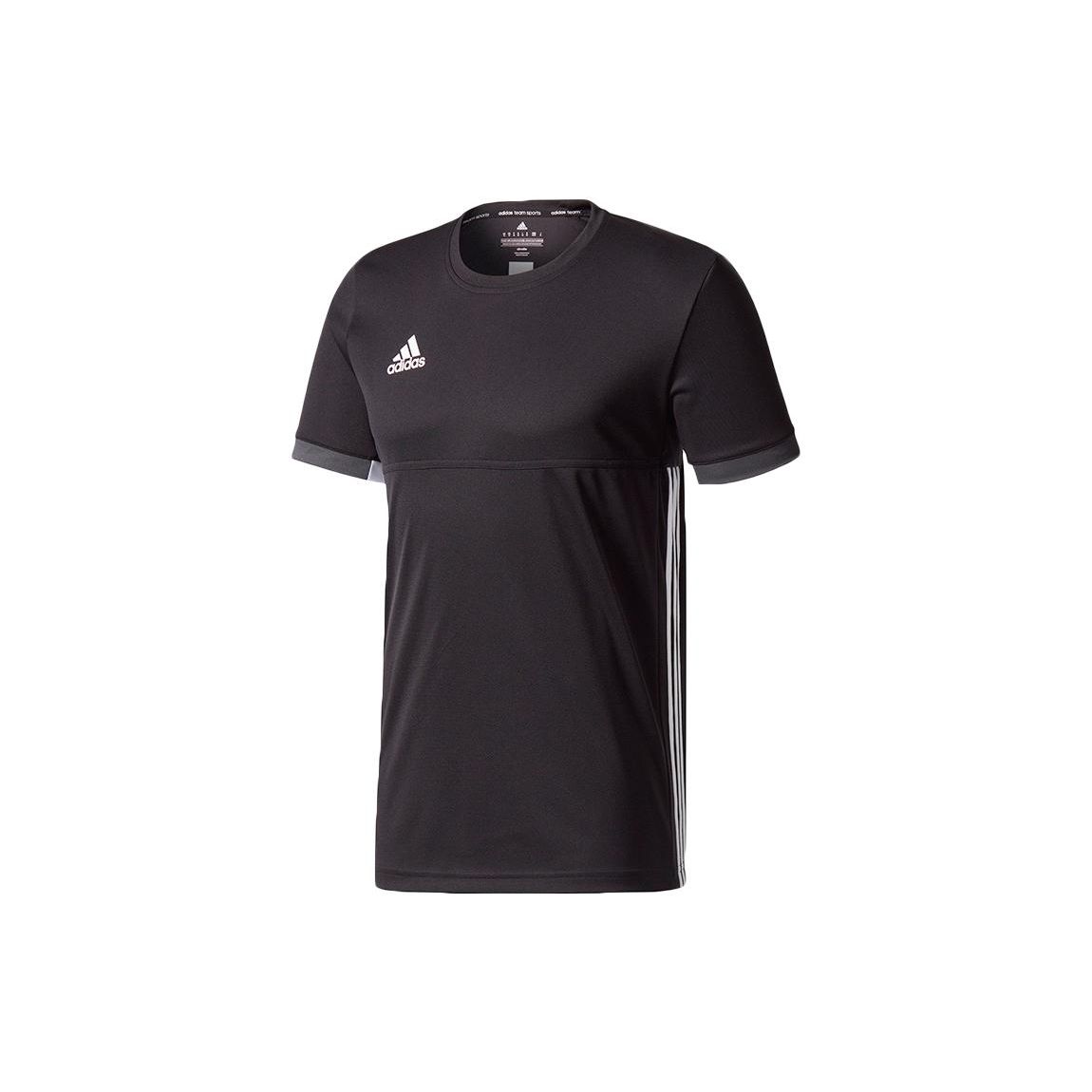 Adidas Logo Print Side Stripe Straight Cut Crew Neck Short Sleeve T-Shirt Men Tops Black AJ5306 XXXL