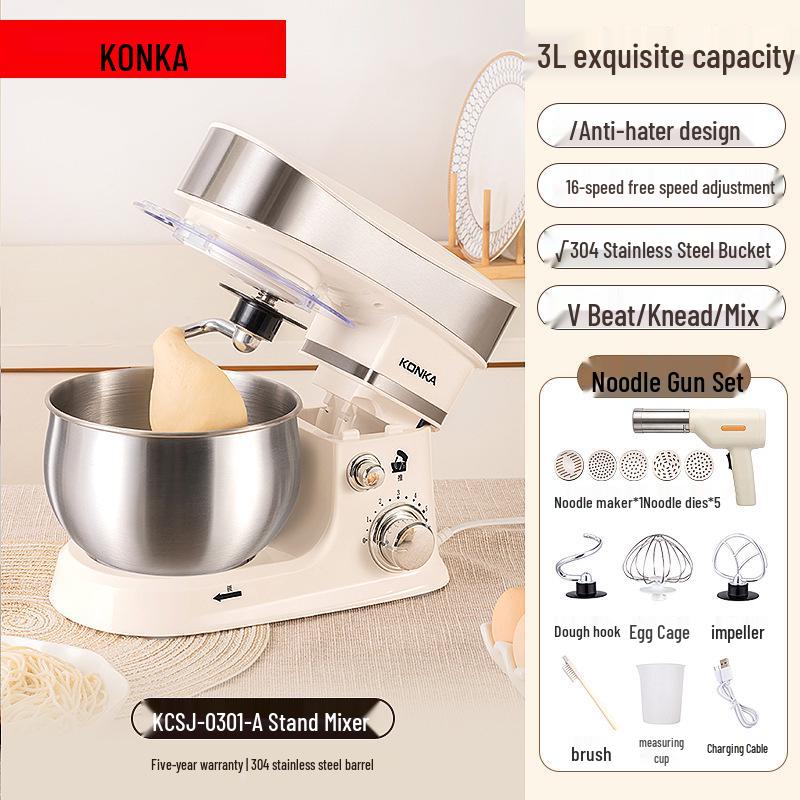 KJ&SH Multifunctional Dough Mixer & Egg Beater - Automatic Household Baking & Fresh Milk Machine