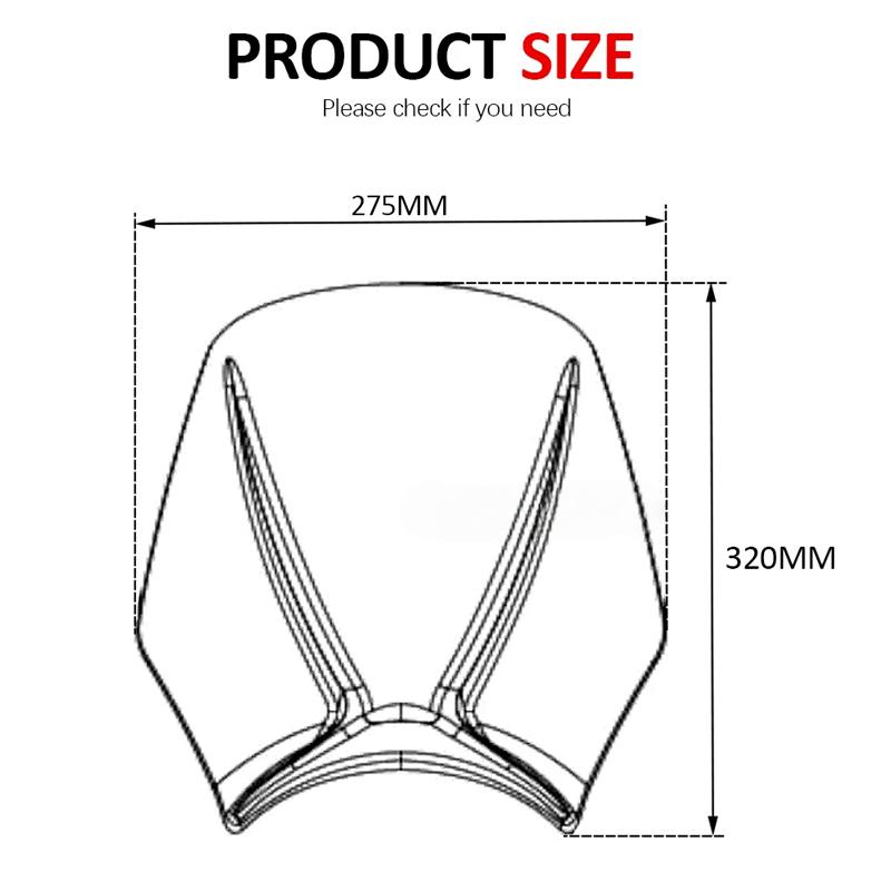 For Trident 660 Trident 660 2021 2022 New Motorcycle Accessories Windshield Wind Deflector Windscreen Fairing Baffle Cover