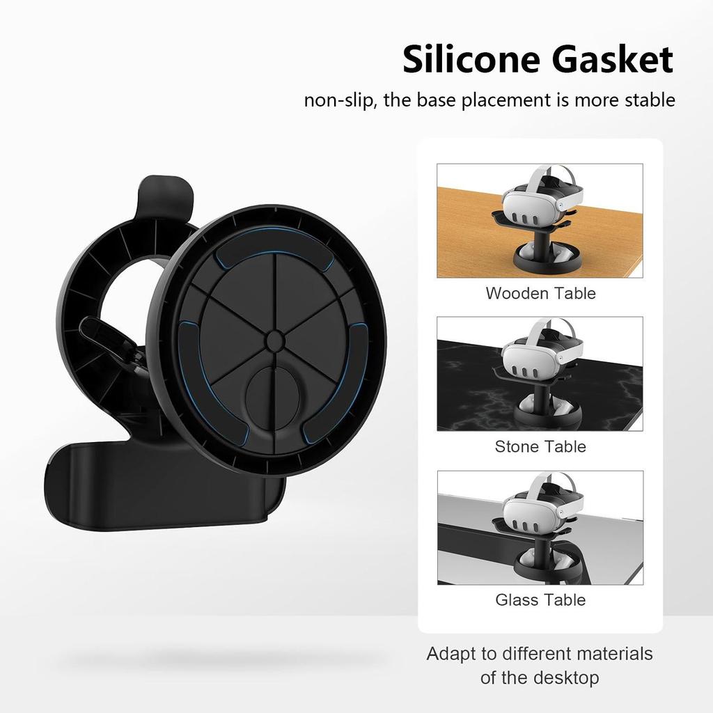 For VR Stand Headset Display and Controller Holder Mount Station For Meta Quest 3 / Quest 3S / PICO 4 / PICO 4 Ultra  Stand