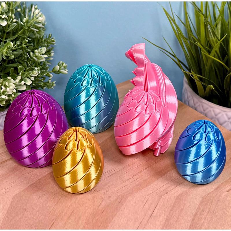 Twisty Fidget Egg 3D Printed Slippery Egg Fidget Easter Egg Toys Basket Stuffers Rotating Fidget Puzzle Toy For Stress Relief