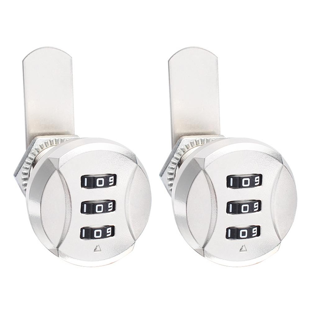 Home Security Mechanical Mailbox Lock Three-Digit Lock Easy Installation Password Lock Lock Black Easy Installation Process