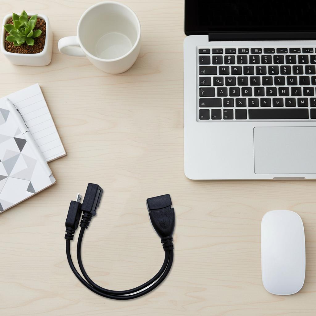 20cm OTG Cable Portable OTG USB Female Splitter Adapter for Phone Tablet 480Mbps Fast Transmission